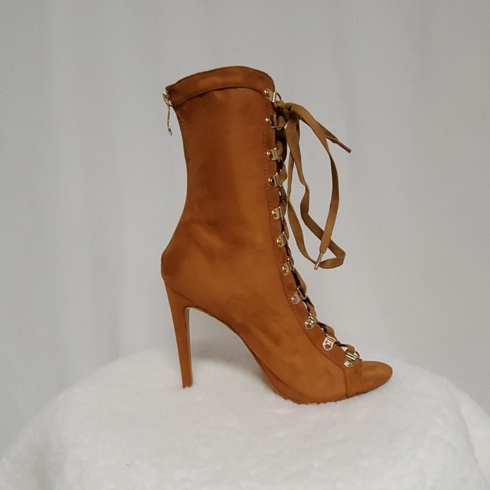 Stiletto Lace Up Booties